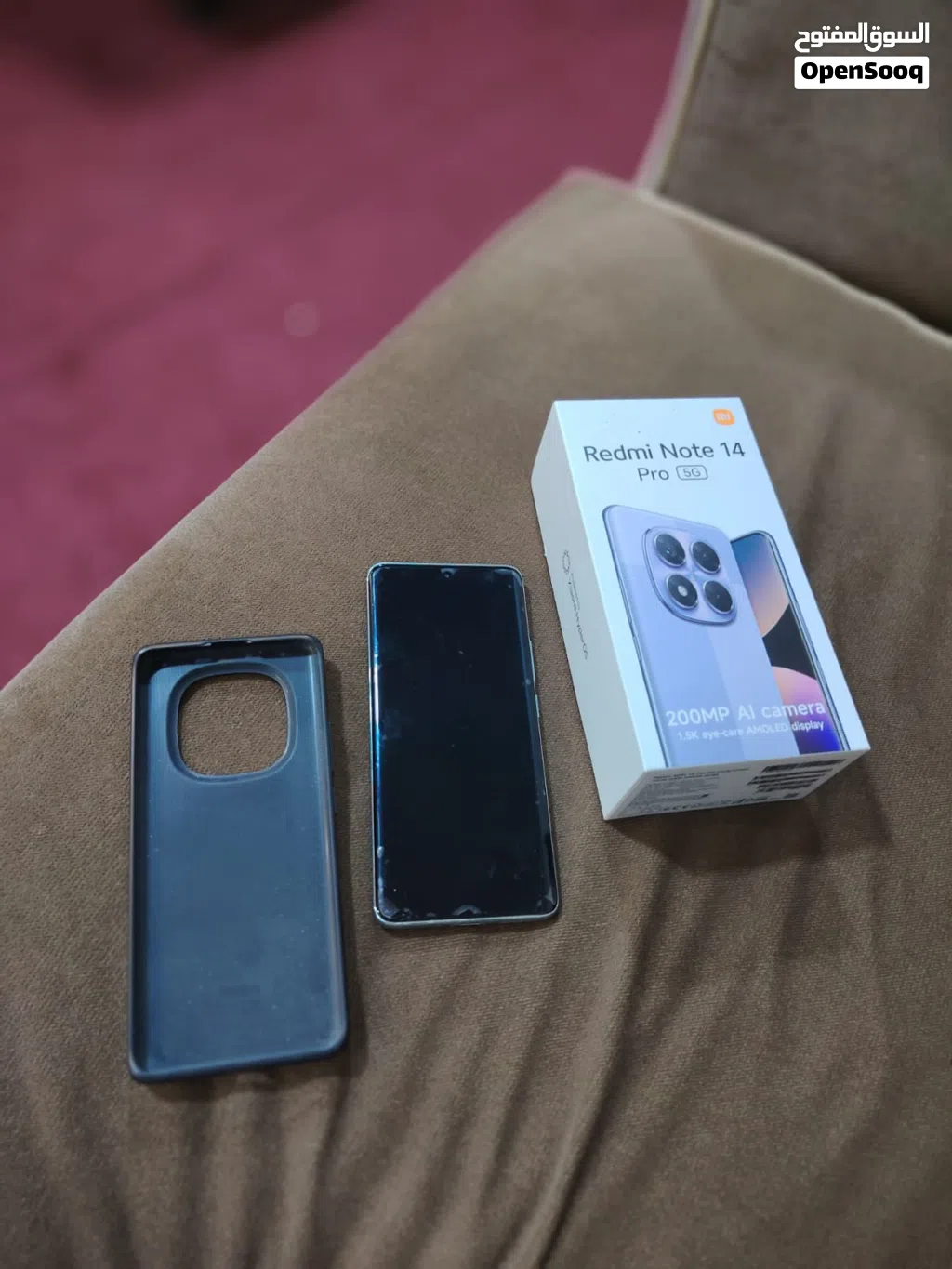 شاومي ريدمي نوت 14 برو 5G مستعمل بحالة ممتازة مع علبة وشاحن 256 جيجابايت أزرق