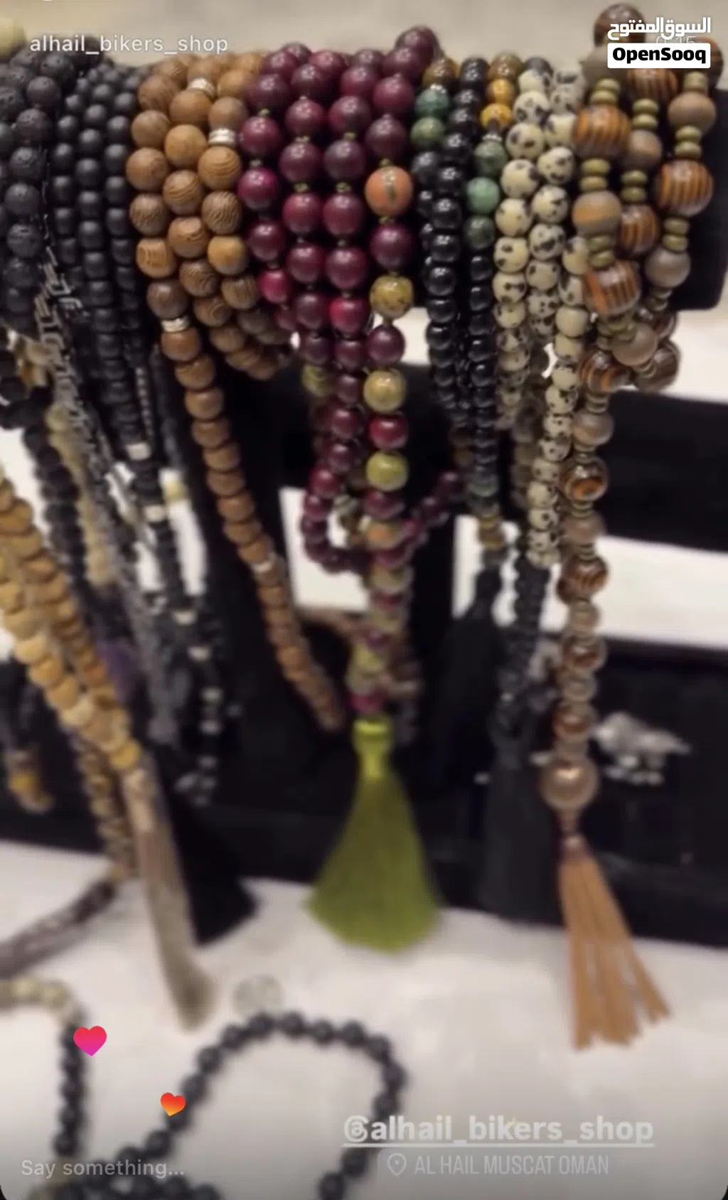 Rosary, Mens necklace, natural stones, wooden.
