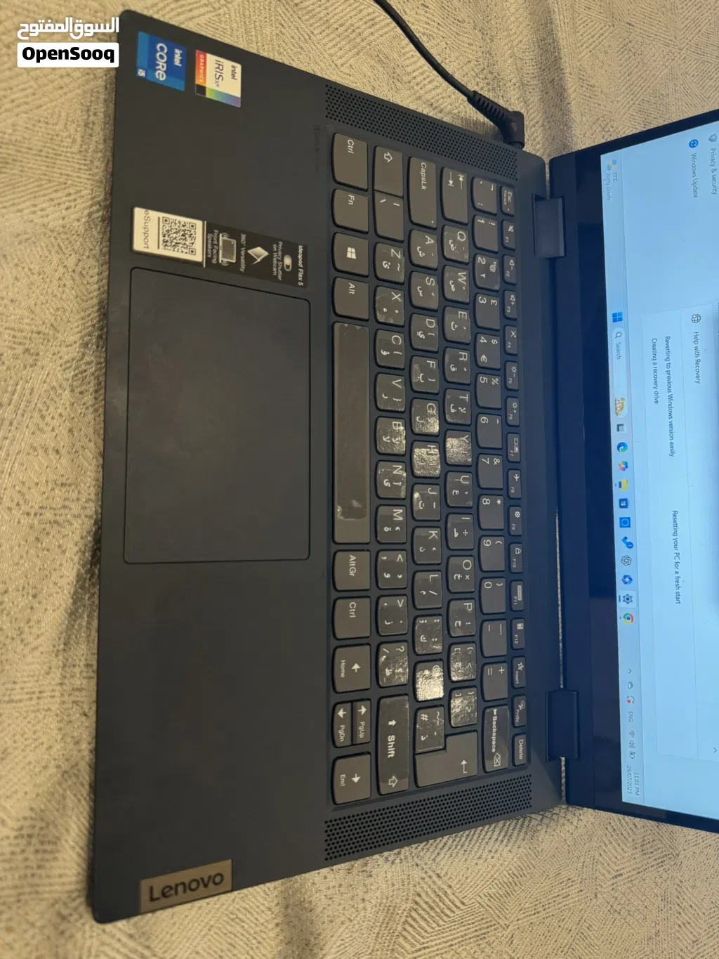 لابتوب لينوفو Ideapad flex-5 شبه جديد كامل الملحقات الأصلية شاشة لمس وقلم