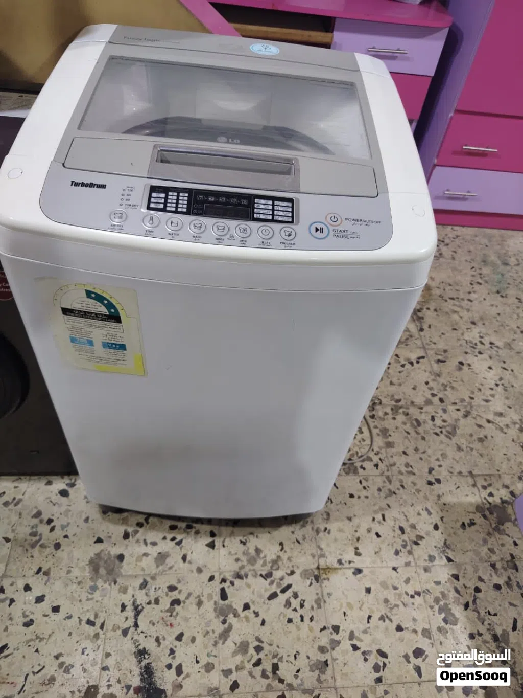 غساله LG مستعمل بحاله جيده 8 كيلو فل اتوماتيك لقطه 210 لتر 130 دينار