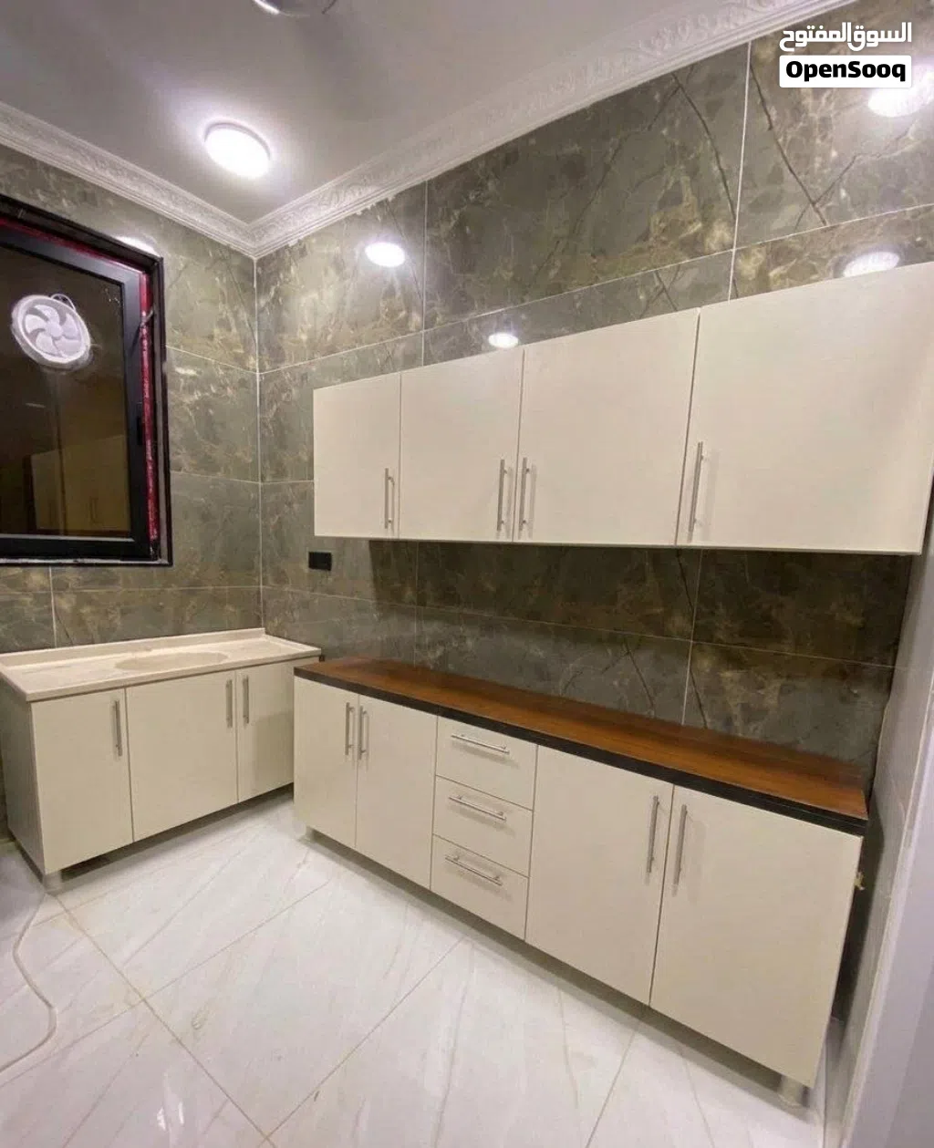 كاونتر وملحق mdf قياس مترين مع سنك مترو20بسعر 285الف