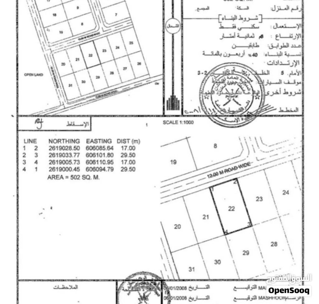 أرض سكنية في بركا
