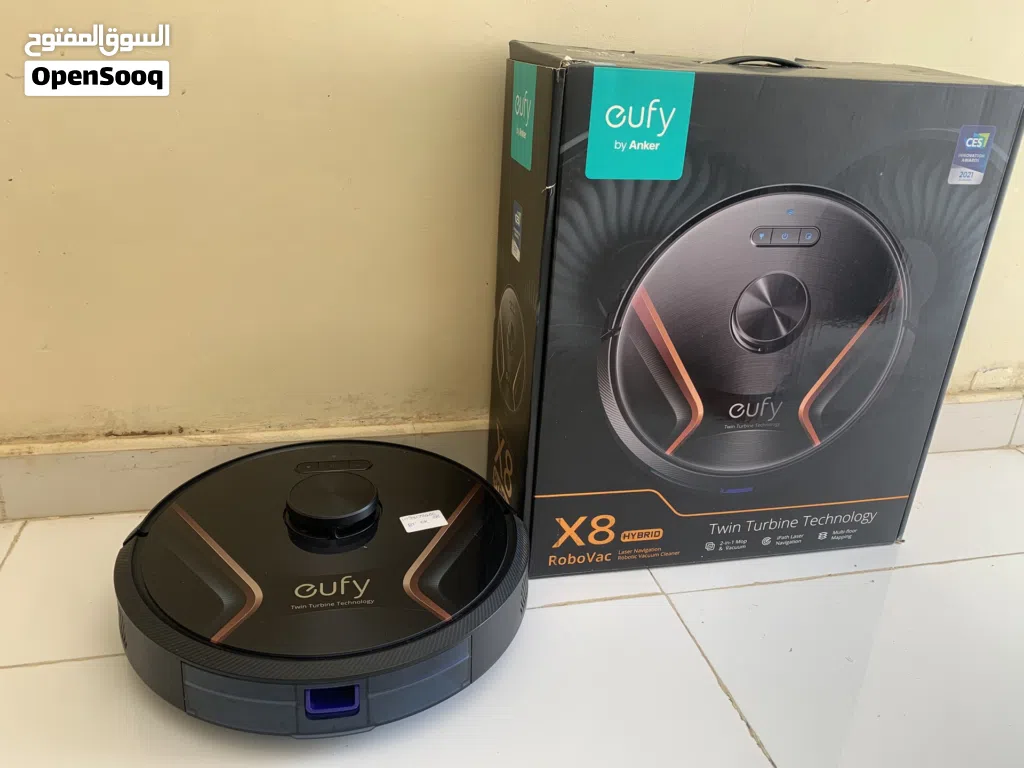 مكنسة كهربائية يوفي روبوفاك x8 مكنسة تنظيف منزلية مريحة جدا هي مكنسة روبوتية تنظف وتمسح///"""""///