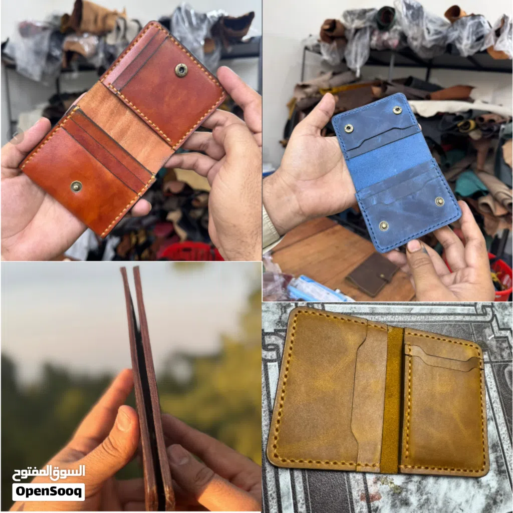 Premium Mini Card Holder – Genuine Leather محفظة بطاقات جلد طبيعي