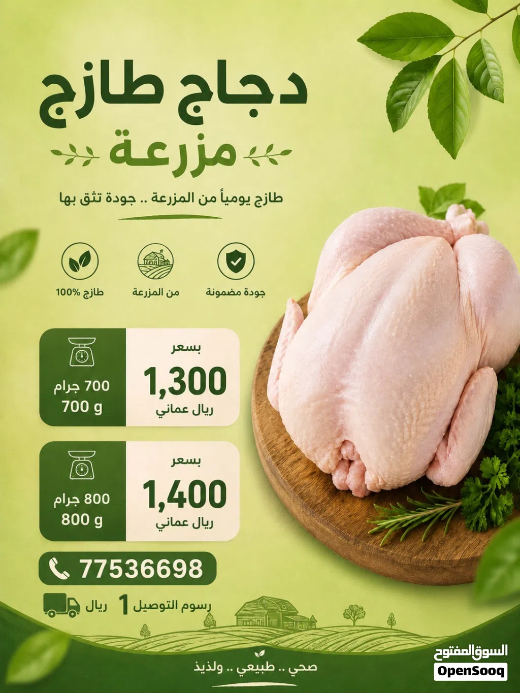 متوفر دجاج طارج ذبح يومي