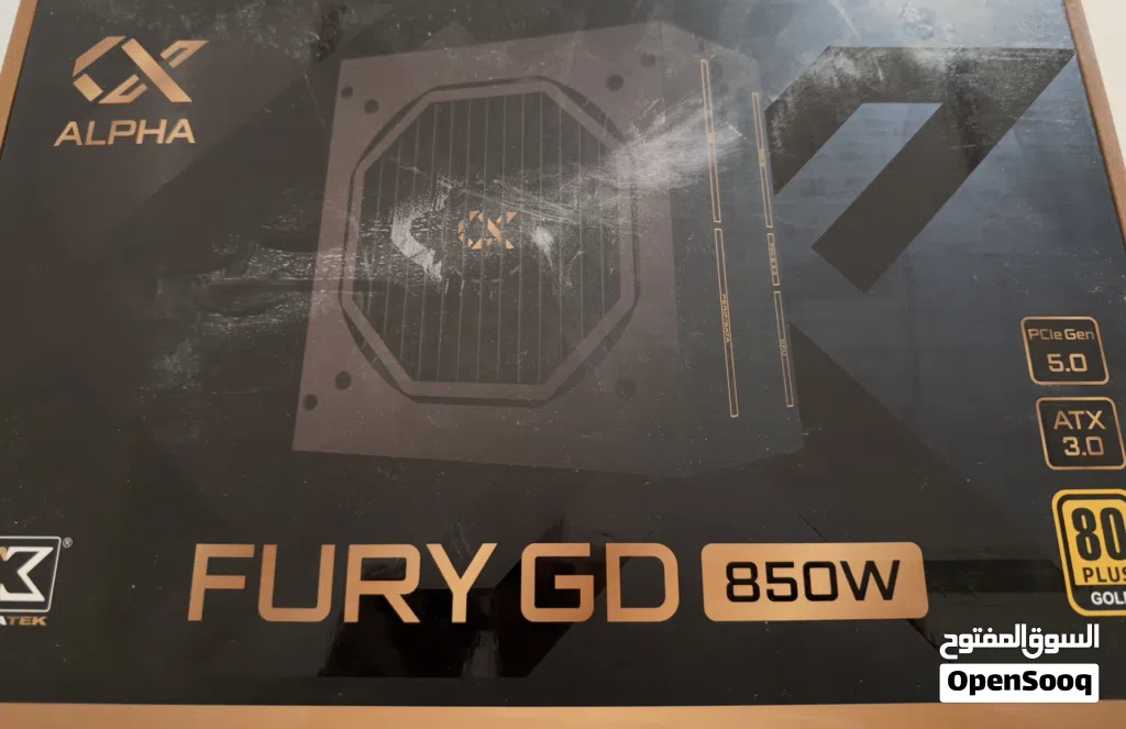 باور سبلاي Alpha Fury GD 850W Gold ATX 3.0 PCIe 5.0 شبه جديد
