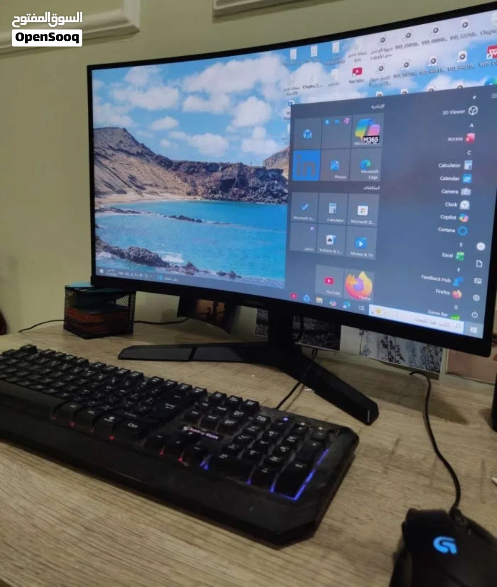 شاشة العاب 180hz koorui e6ca كيرف 27 إنش شبه جديده