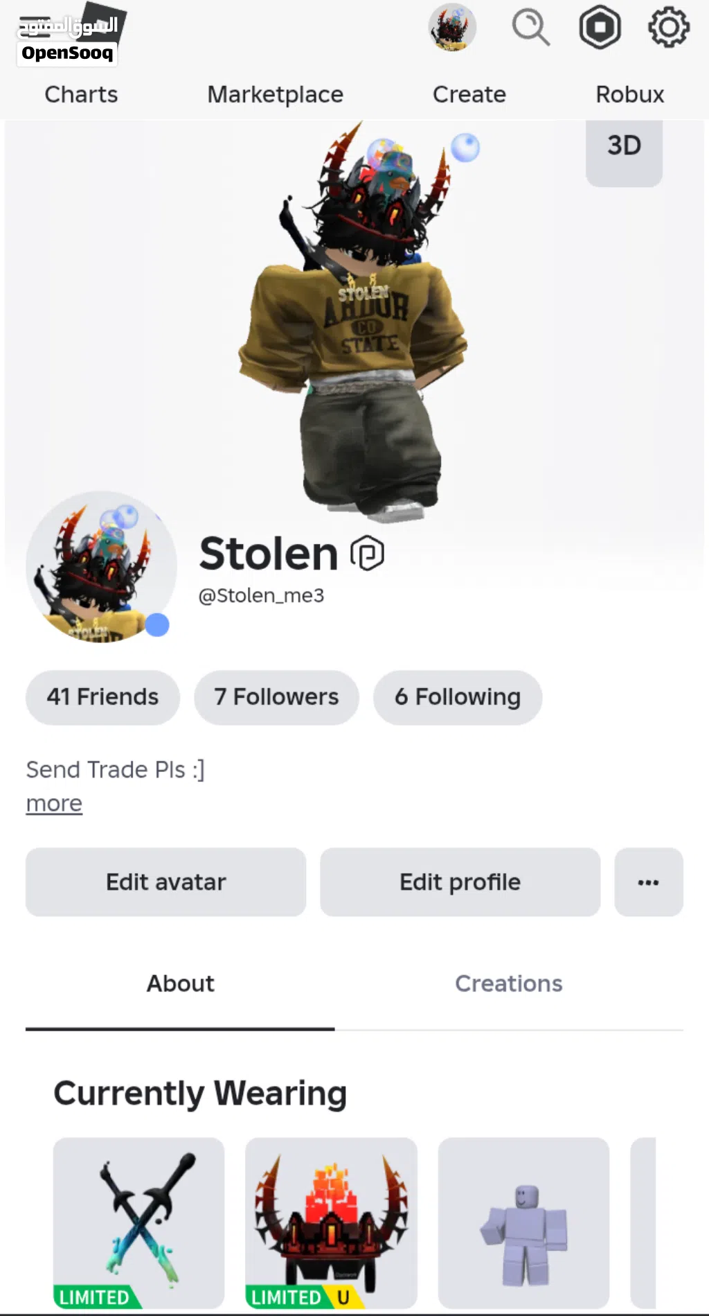 Roblox account for sale