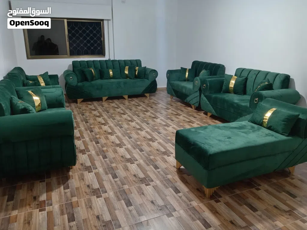 طقم كنب اخضر زيتي