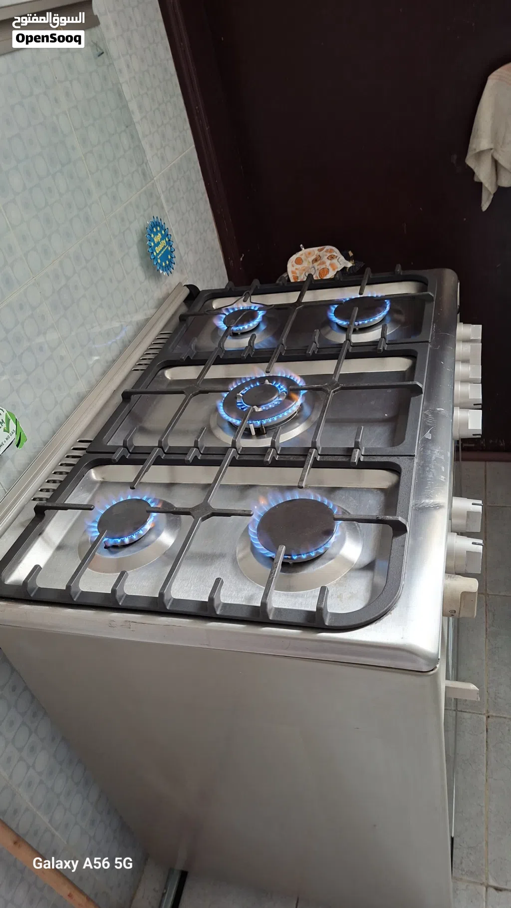 فرن غاز AKAI تركي 5 شعلات بحالة جيدة جداً