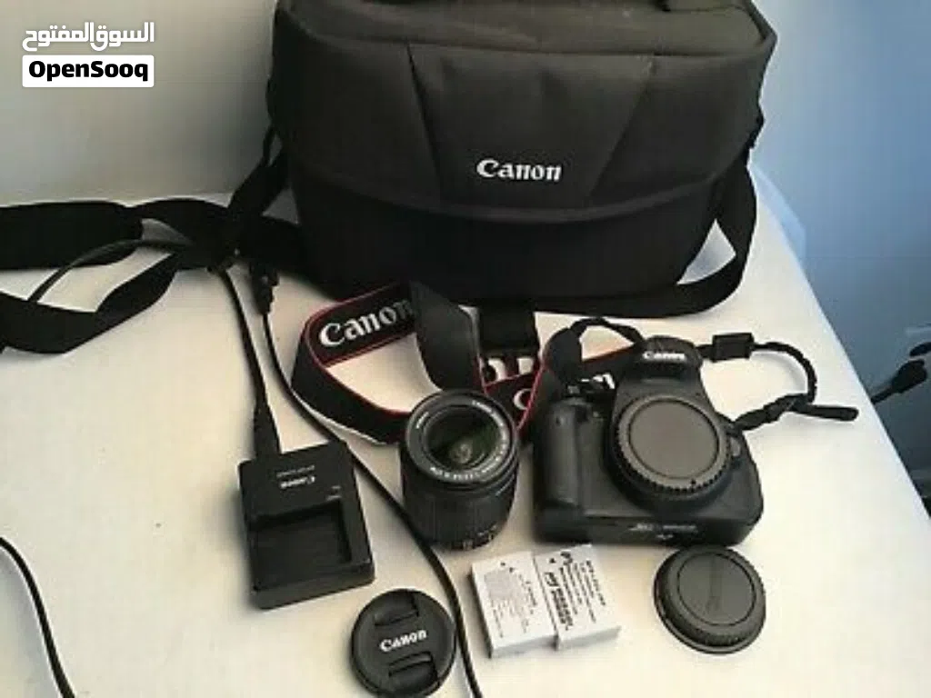camera canon 750D with lens 18-55mm كاميرا كانون مستعمل بحال الجديد