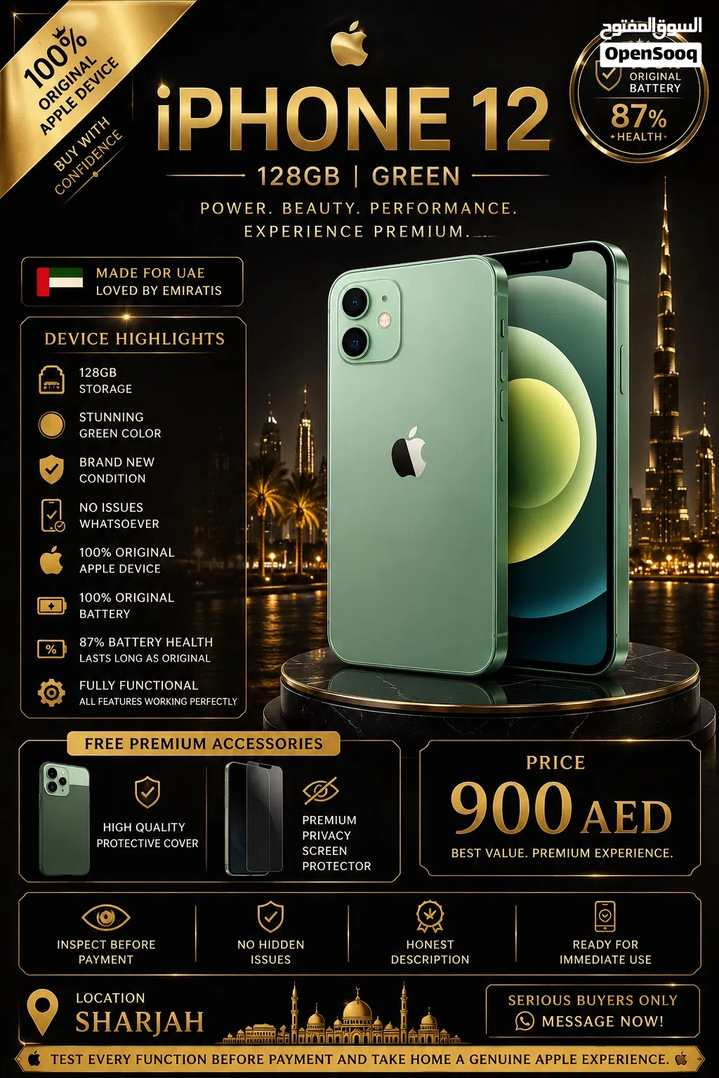 Apple iPhone 12 (128GB) Green Premium Condition 100% Original