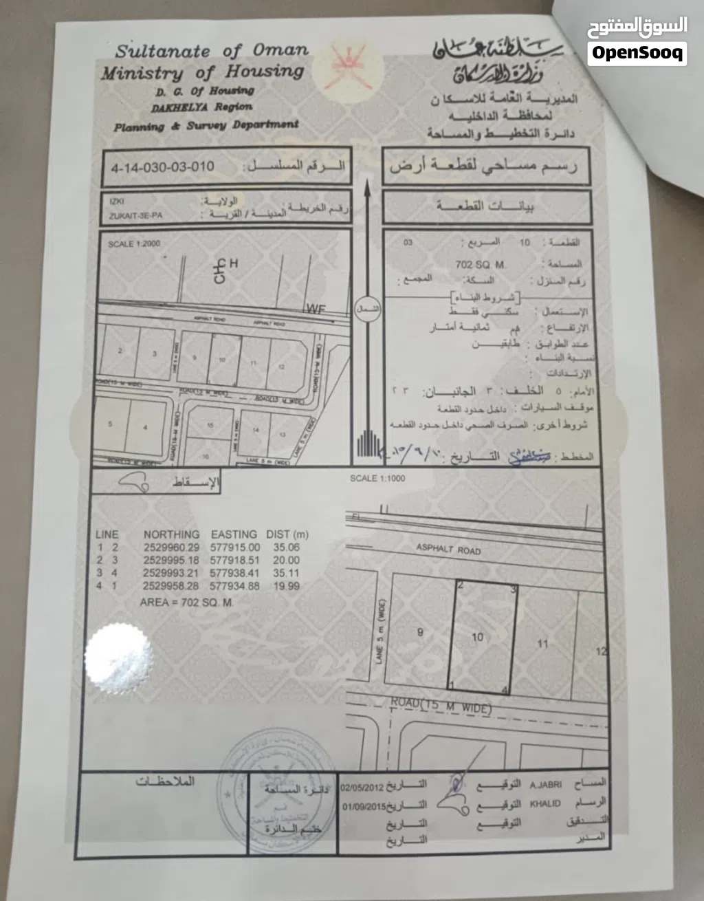 أرض سكنية للبيع في الرسيس بالقرب من برادات الرزق الحسن و مسجد الشراة على الشارع القار و موقعها مميز