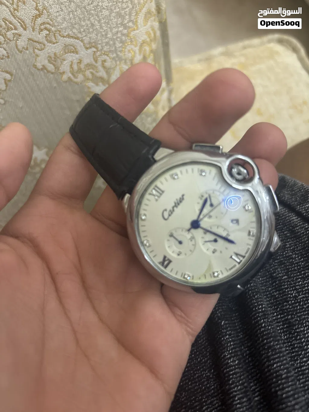 ساعة كارتير مرصعة بالألماس اصلية