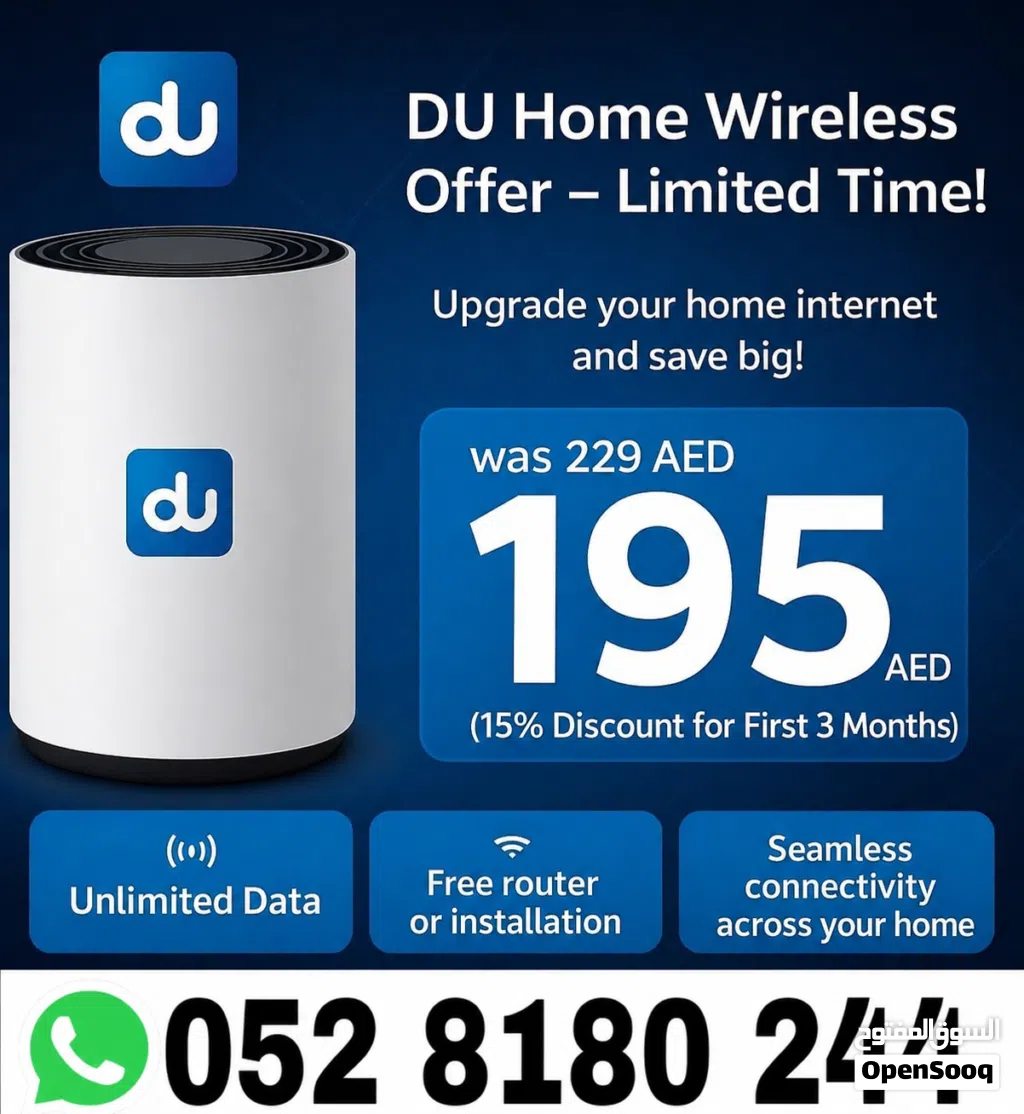 Etisalat Home wifi internet connection all over UAE