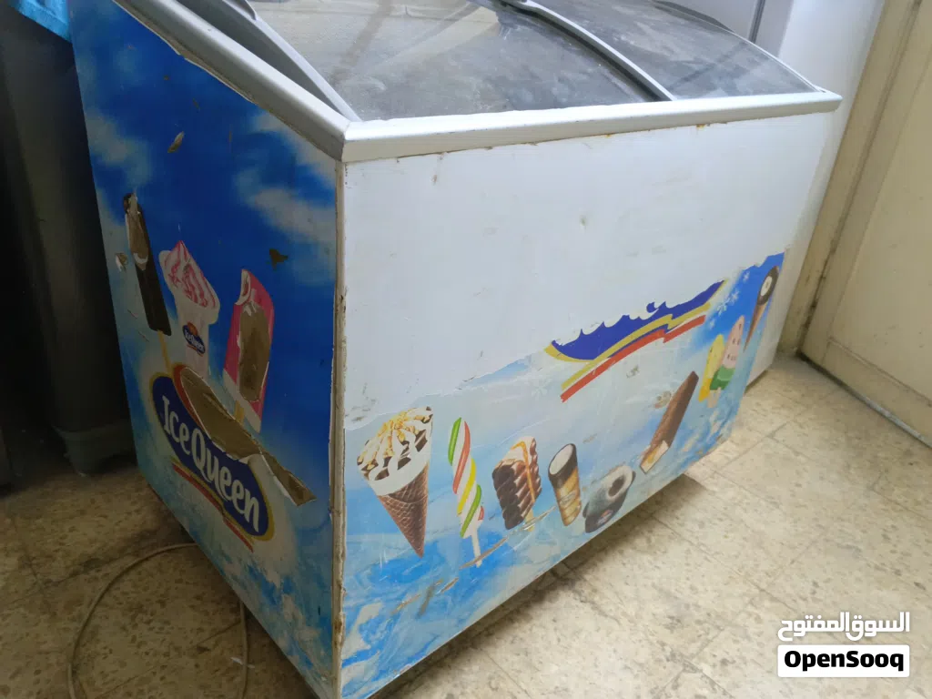فريزر عرض بوظة شغال تجميد ممتاز ماتور وغاز R404 السعر 85دينار