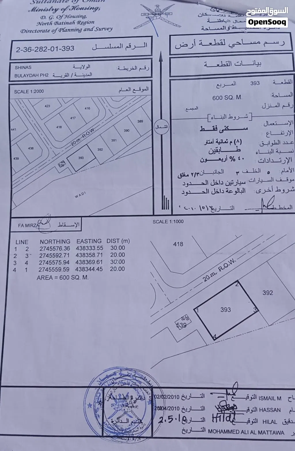 لبيع اراضي في موقع ممتاز في امرير المطاريش ومنطقة لبليده