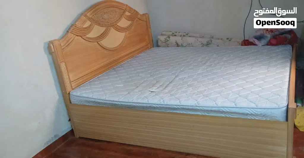 Bed with mattress