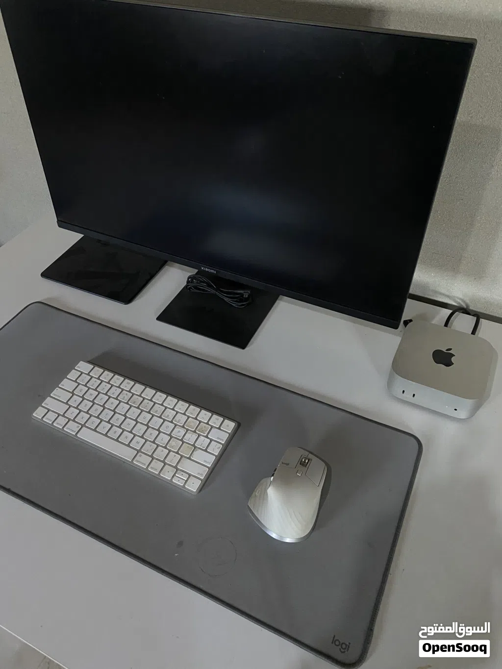 Mac mini M4 - xiamo 2k monitor - apple Magic Keyboard - logi tech mouse and mouse pad