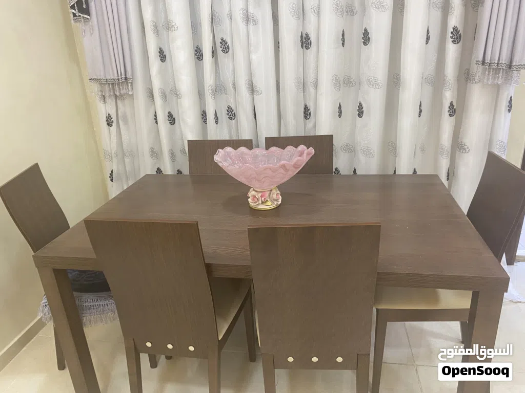 طاولة سفرة خشب ست كراسي