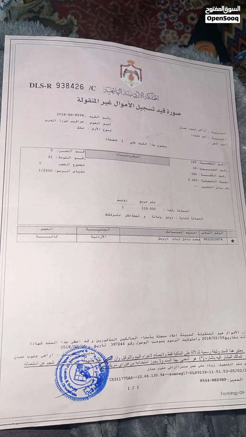 ارض للبيع ابو علندا الشرقي