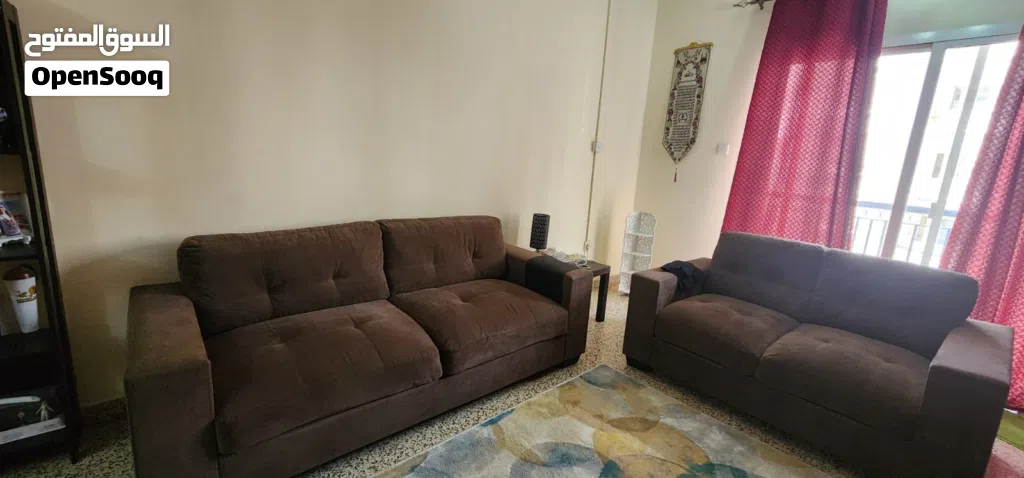 Sofa set (3 and 2 seater), Centre table with glass top and Dining Table with 6 chairs