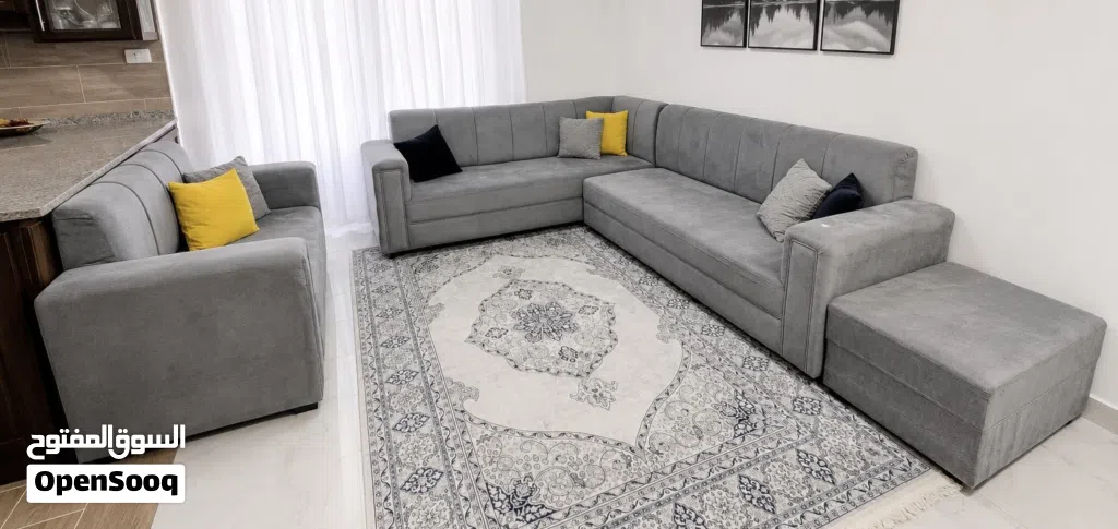 طقم كورنر رمادي 2x3 + ثنائية للبيع بسعر مغري