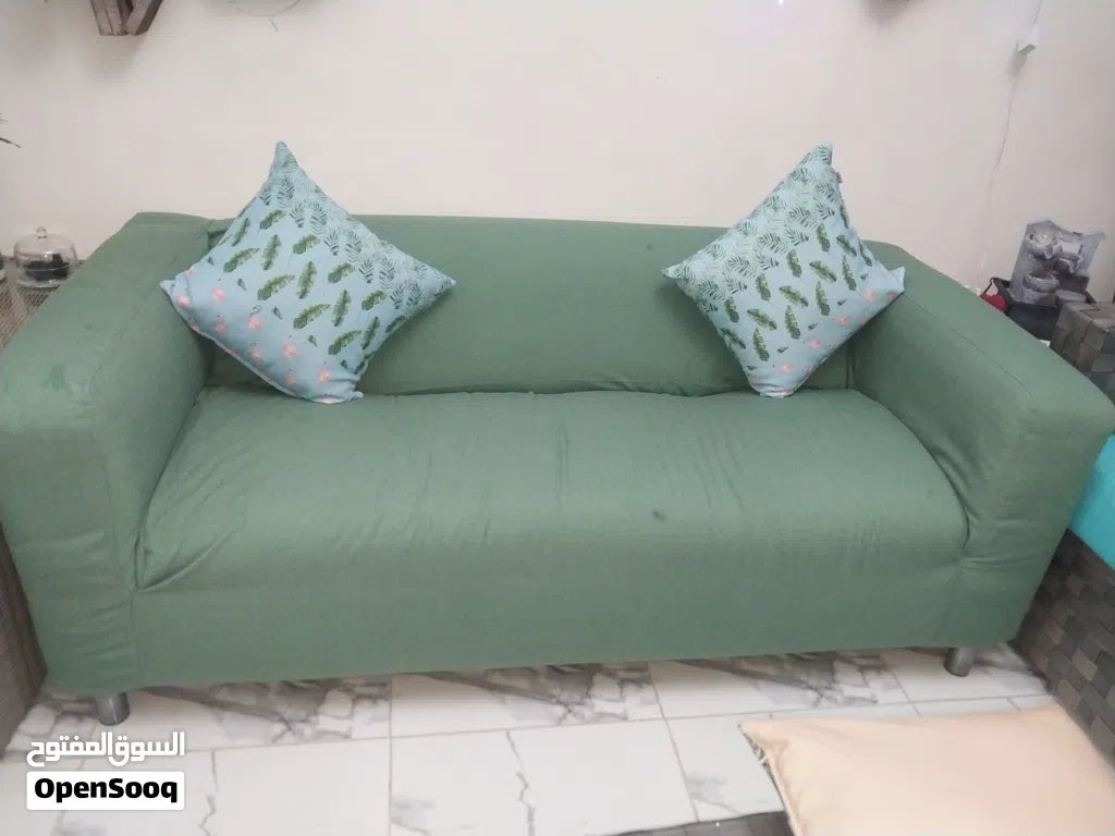 كنباي ثلاثيه عدد 2 للبيع بحاله ممتازه لون اخضر سعر نهائي