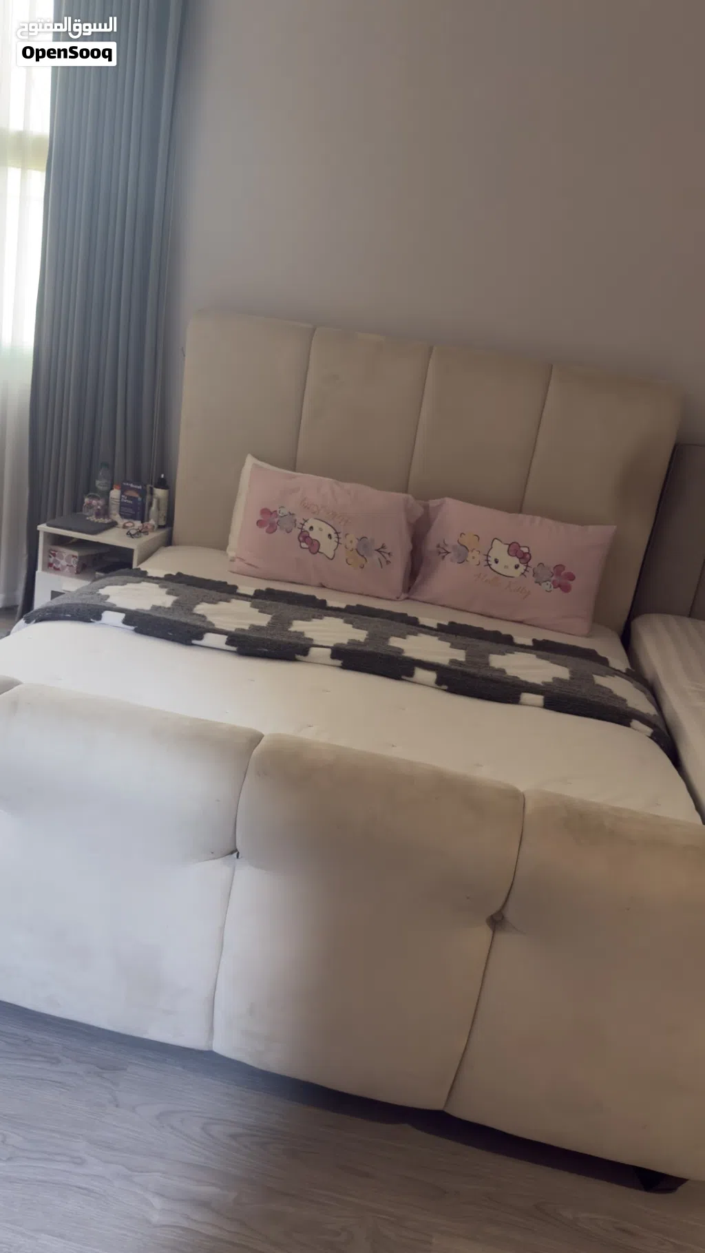 Bed with mattress