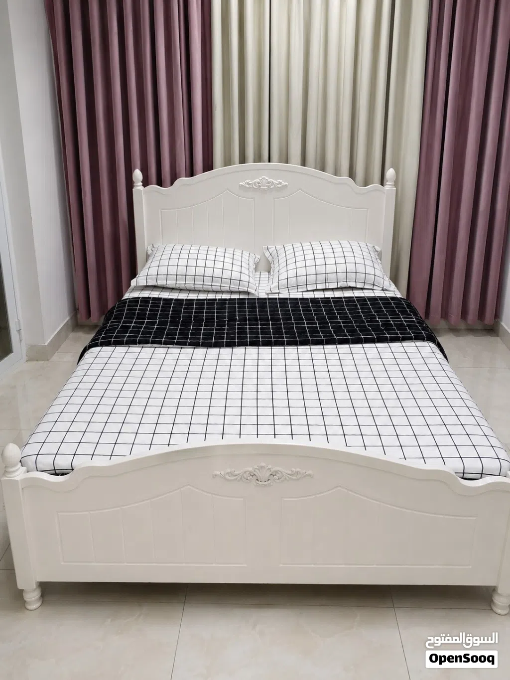 2 Beds for Sale with Mattresses – Princess Bed & White Double Bed