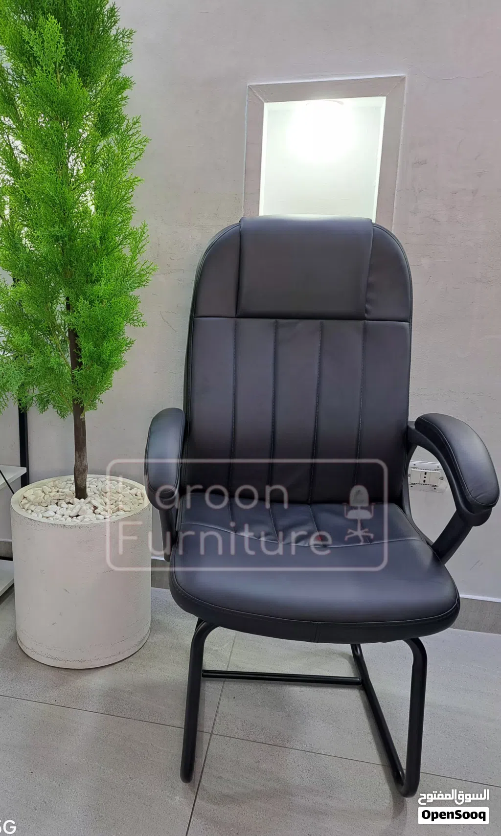 كرسي انتظار جلد مريح للمكاتب وغرف الاجتماعات والعيادات