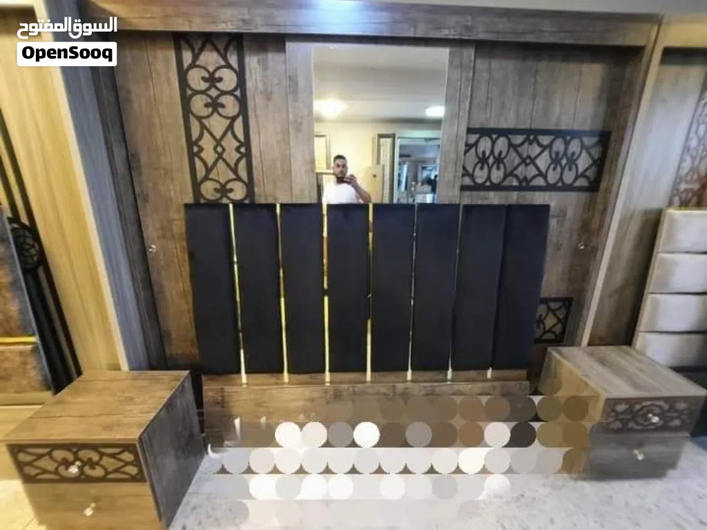 غرفة نوم خشب لامنيت بتشطيب فاخر جدا فقط