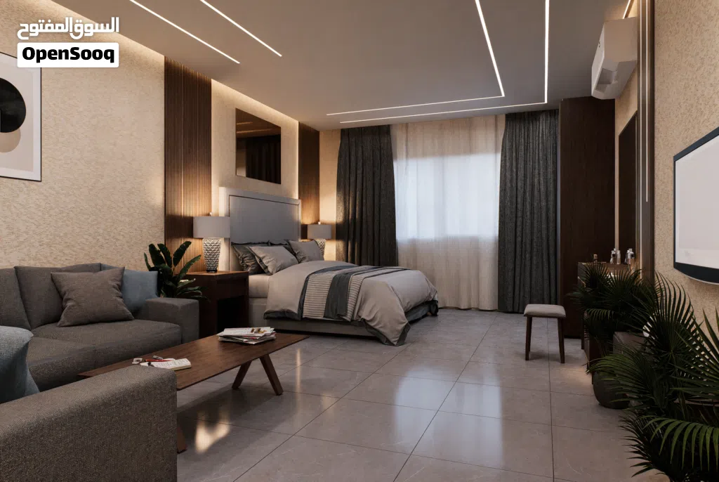 خدمة تصميم داخلي مع توزيع مساحات وحساب كميات