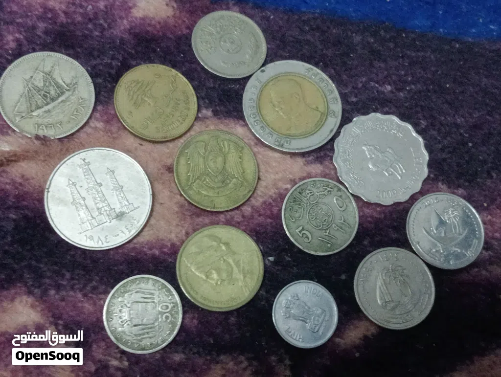 عملات معدنية تذكارية عربيه وأجنبية