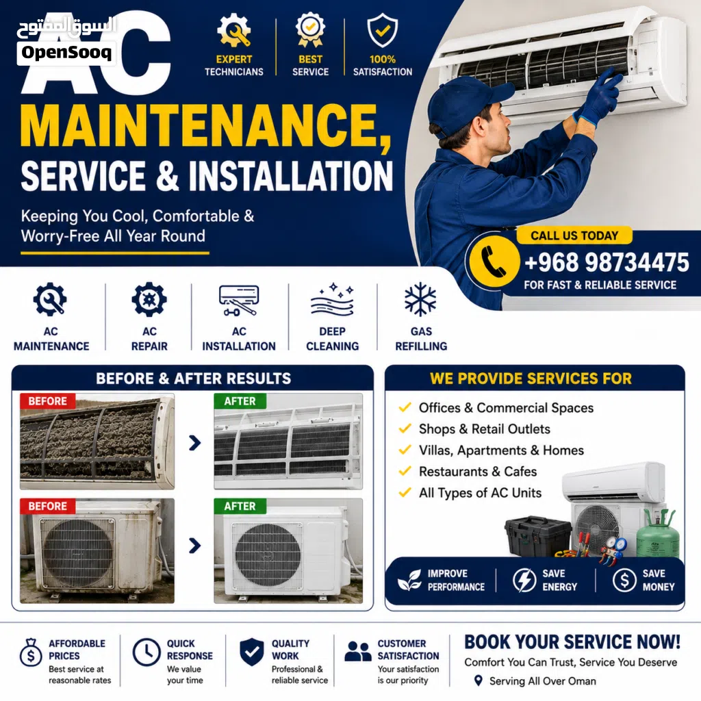AC Repair, Gas Filling, Installation & Maintenance - Muscat 24/7
