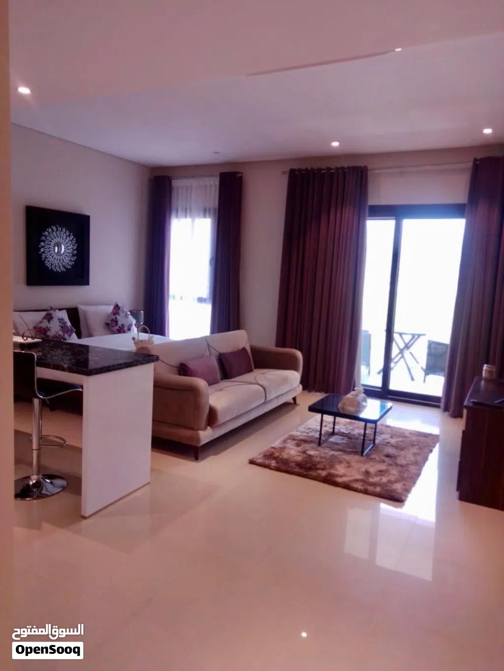 52-meter furnished studio for sale in Al-SIFA area, Muscat Ready deed Suitable for investment