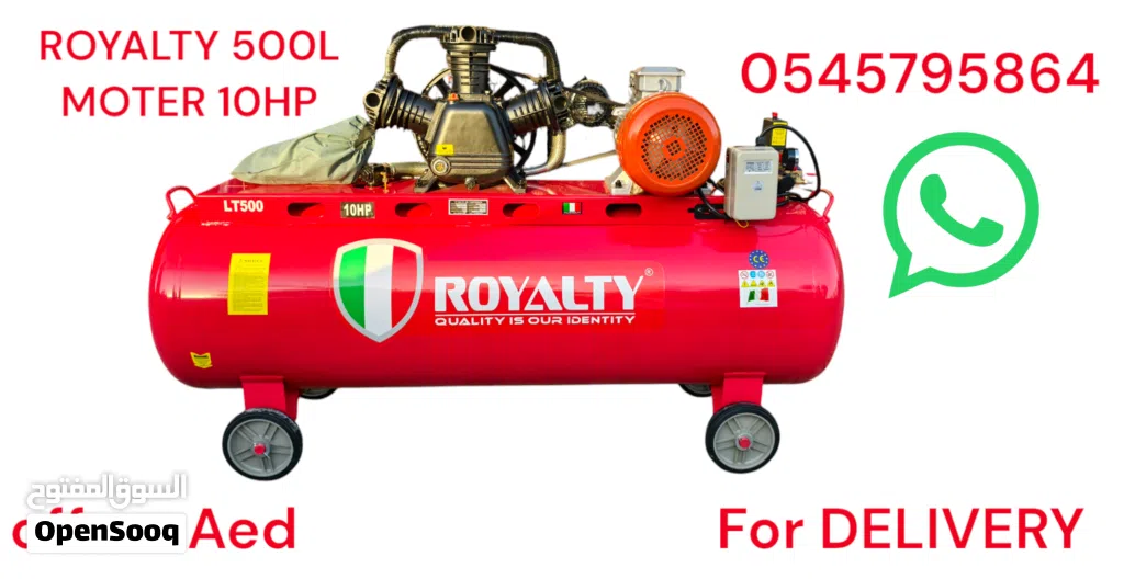 RT500LTR AIR COMPRESSOR POWER VOLTAGE 10 HP17.5KW 380V AIR PRESSURE WORKING PRESSURE 900 L/MIN 8 BA