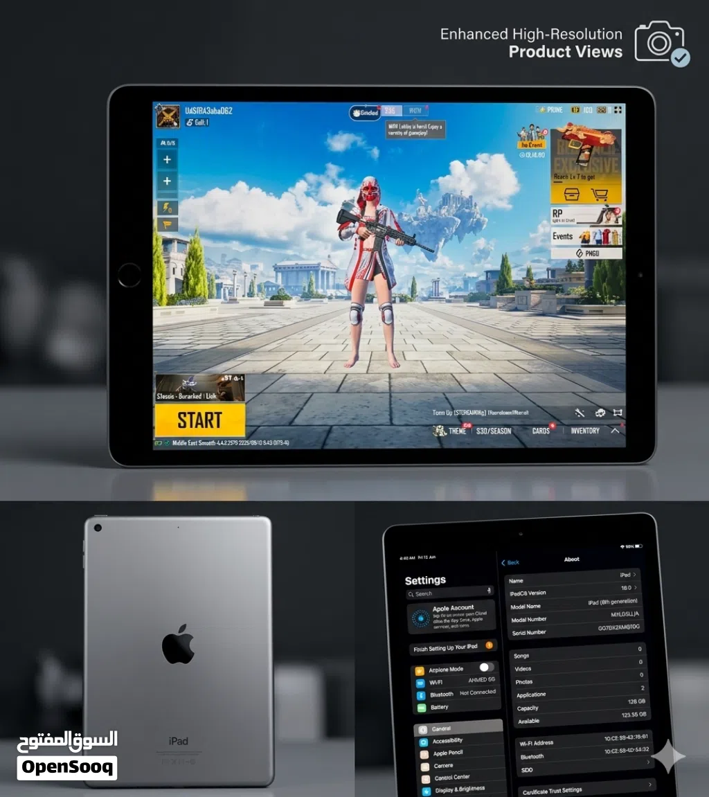 للبيع آيباد الجيل الثامن (iPad 8th Gen) مساحة 128 جيجا
