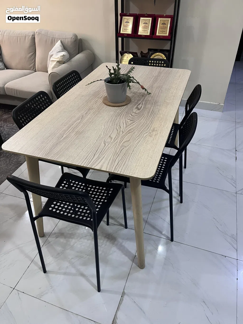 Dining table and chairs