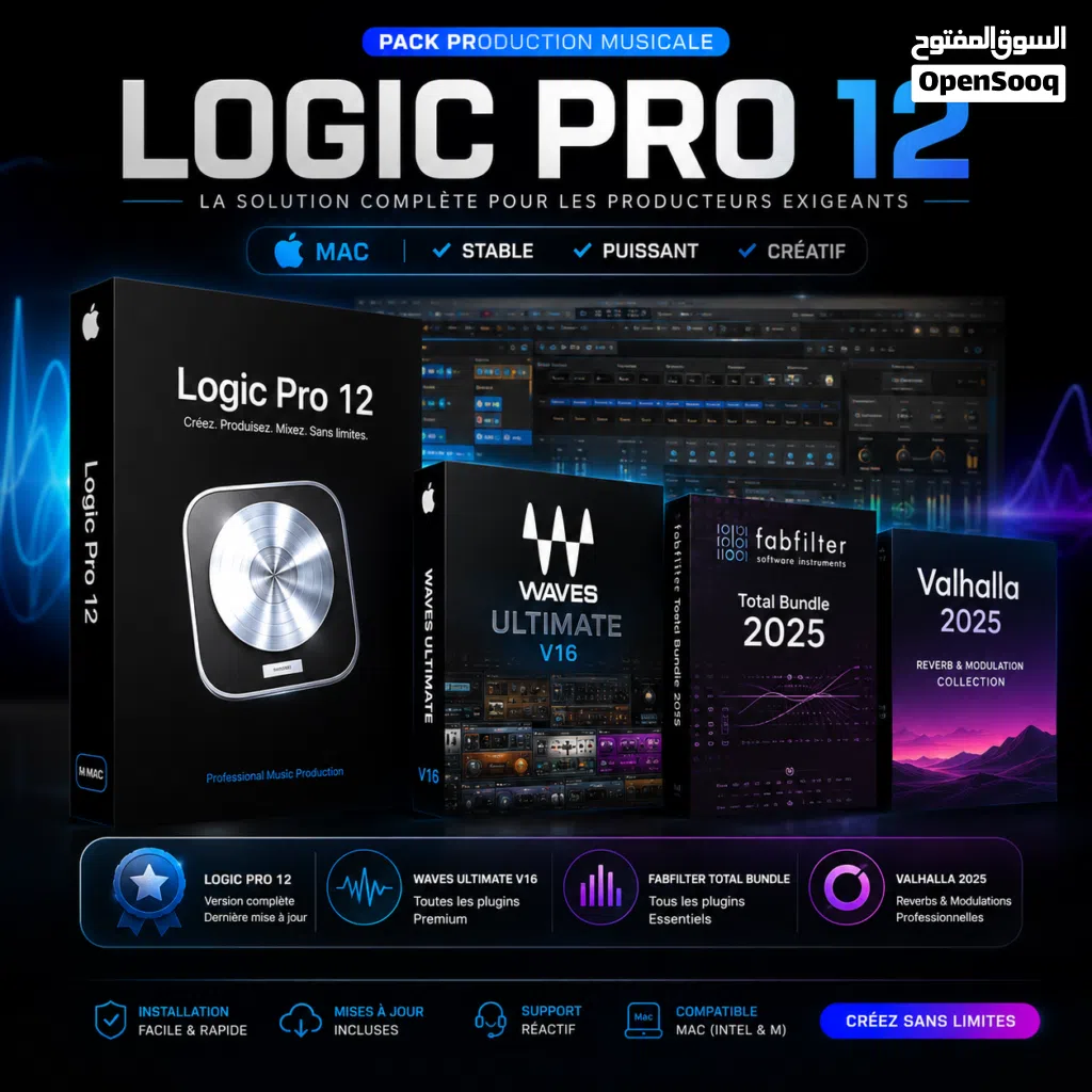 Logic Pro 12 + Waves Ultimate V16 240 + FabFilter & Valhalla 2025 Production Bundle Pro Mac MAD499