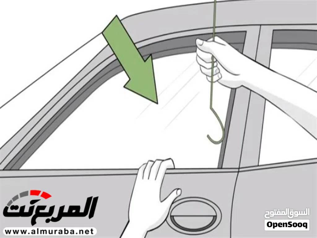 فتح باب السيارة والمفتاح بالداخل او مقفلة
