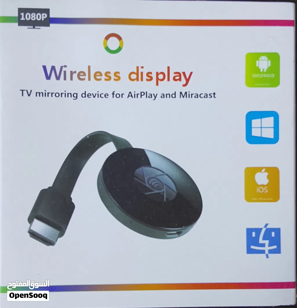 جهاز عرض شاشة الموبايل على التلفزيون لاسلكياً (Wireless Display) – جديد بالكرتون