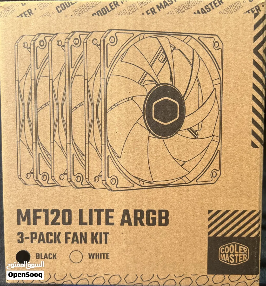 للبيع طقم مراوح Cooler Master MF120 Lite ARGB عدد 3 مراوح لون أسود،