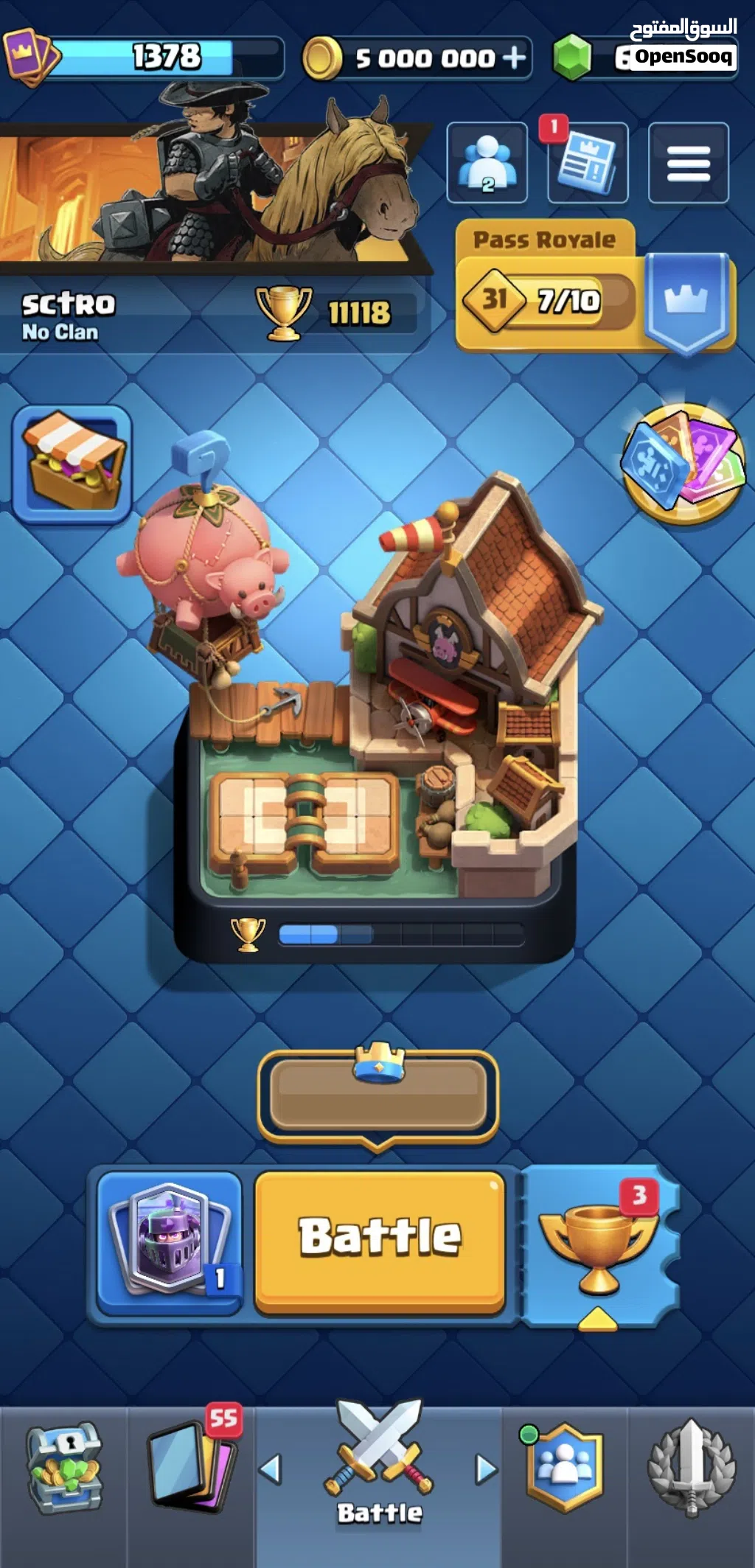 حساب كلاش رويال 11k كأس
