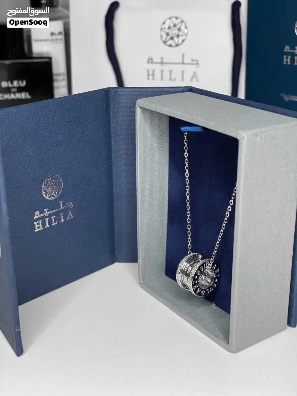 قلادة ، سلسال بولغاري بالفضة الخالصة BVLGARI sterling silver necklace