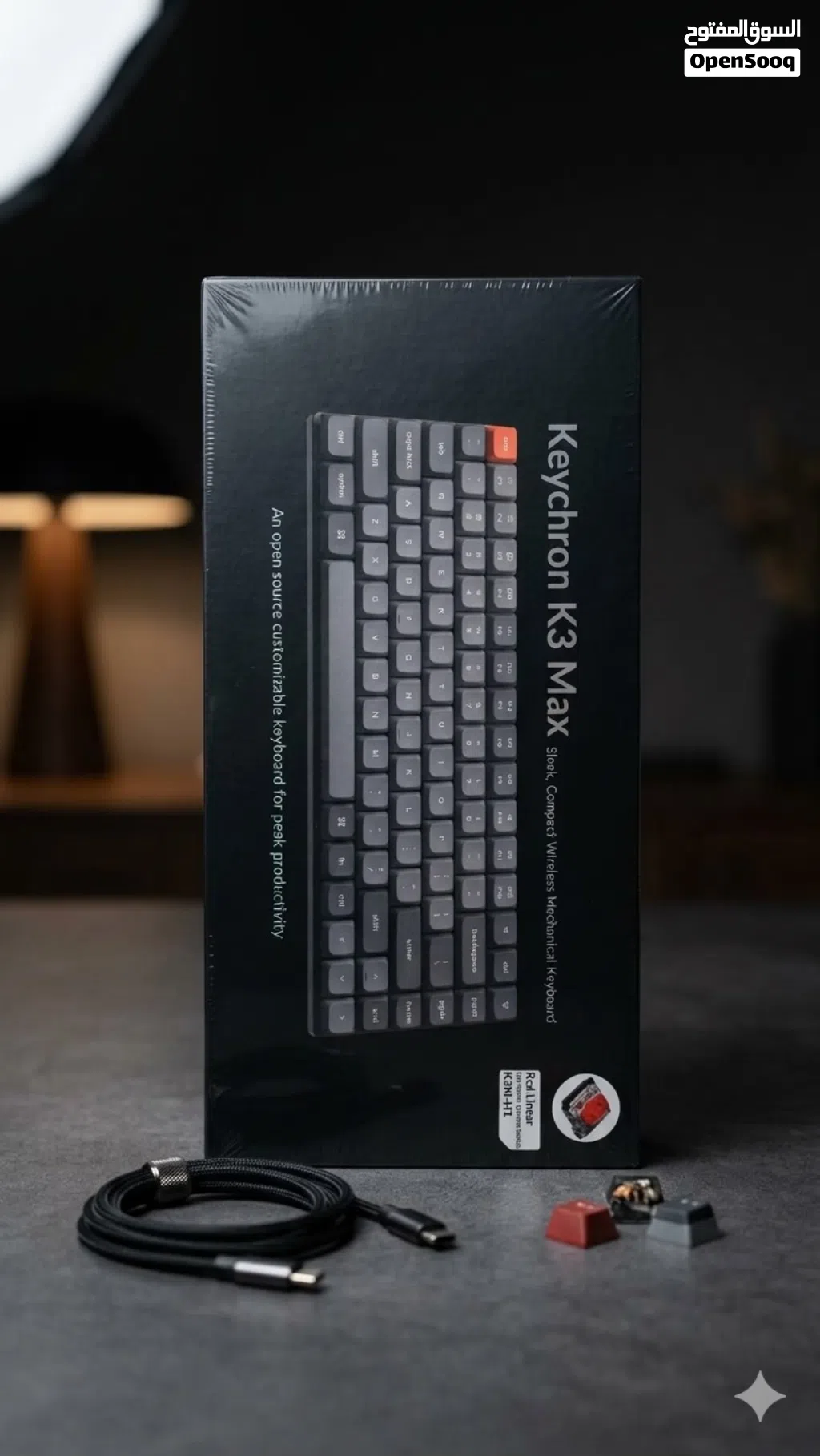 كيبورد ميكانيكي لاسلكي Keychron K3 Max (جديد بالكرتونة) - سويتشات ريد حمراء