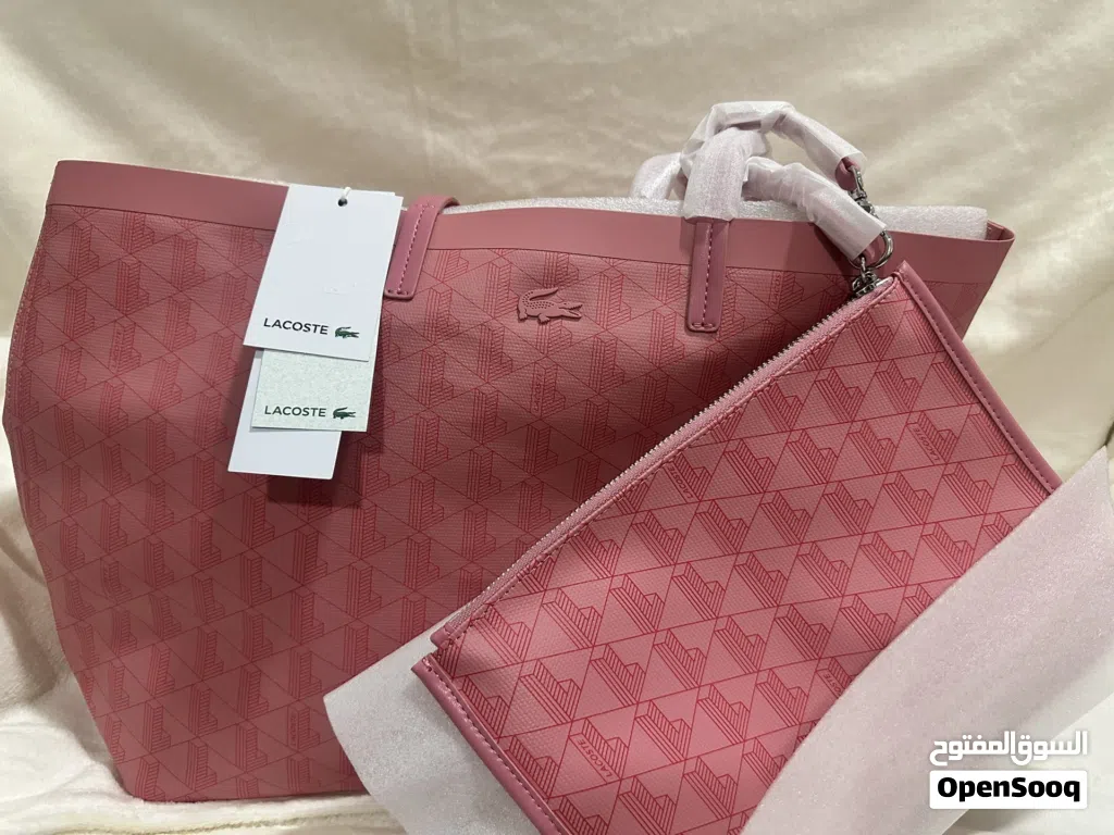 Lacoste Tote Bag Pink 100% Authentic Brand New. Discounted before 60 now 55 Riyals Free shipping