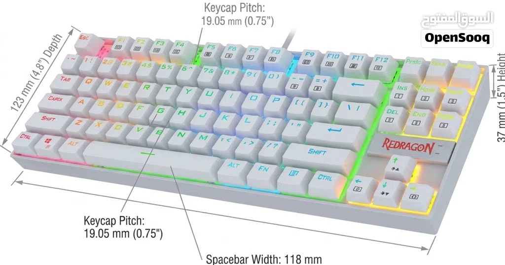 Redragon gaming keyboard K552 80% Size