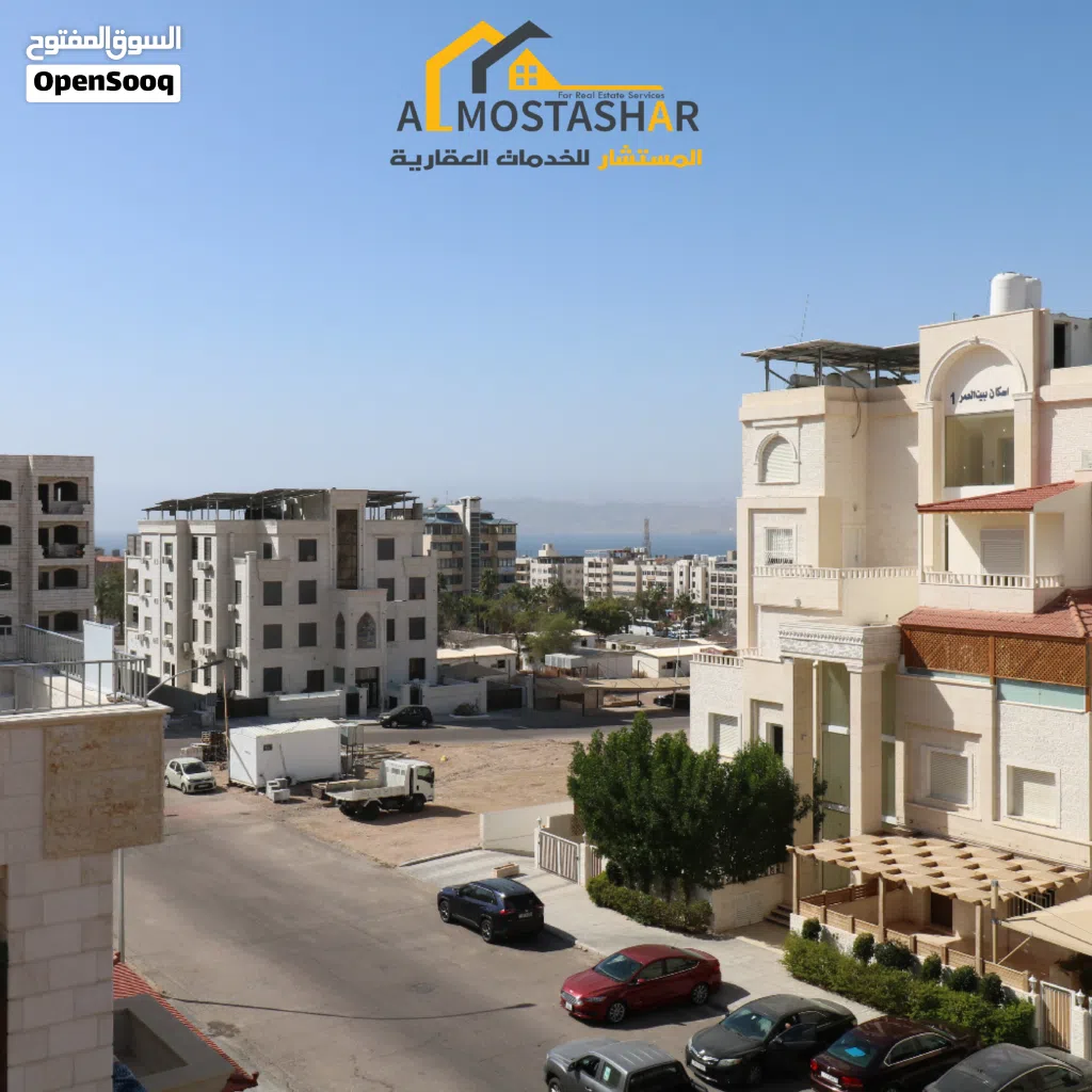 روووف مفروش ذو إطلالة بحرية للإيجار في السكنية الخامسة