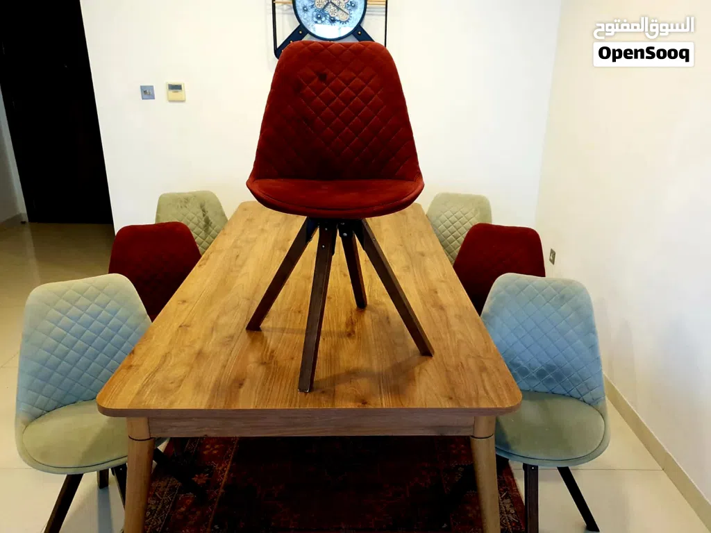 Premium 8-Seater Designer Dining Set with 360-degree swivel chairs